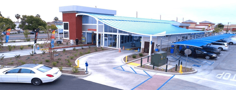 The Buff-N-Shine Express Carwash facility in La Habra